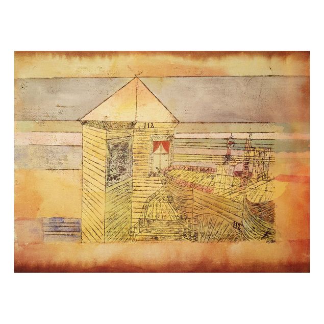 Alu-Dibond Bild - Paul Klee - Wunderbare Landung, oder '112!'