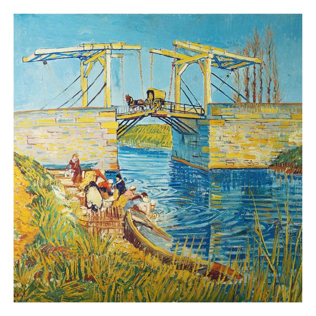 Alu-Dibond Bild - Vincent van Gogh - Zugbrücke in Arles