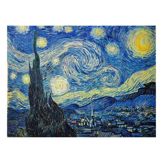 Alu-Dibond Bild - Vincent van Gogh - Sternennacht