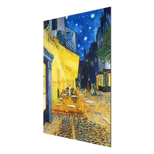 Alu-Dibond Bild - Vincent van Gogh - Café-Terrasse am Abend in Arles