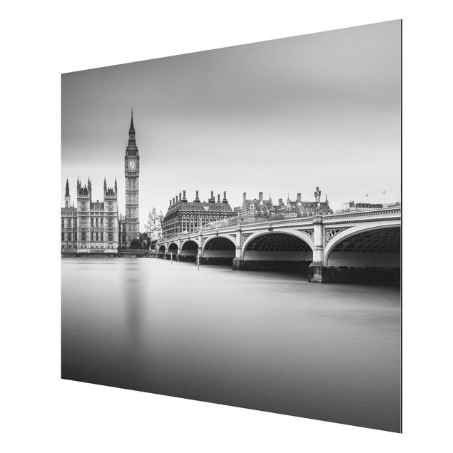 Aluminium Print - Westminster Brücke und Big Ben - Querformat 3:4