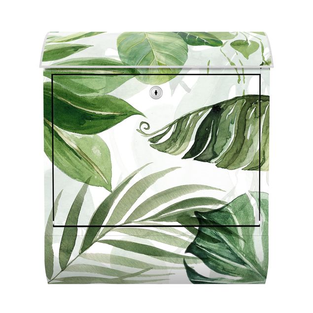 Briefkasten - Aquarell Tropische Blätter und Ranken