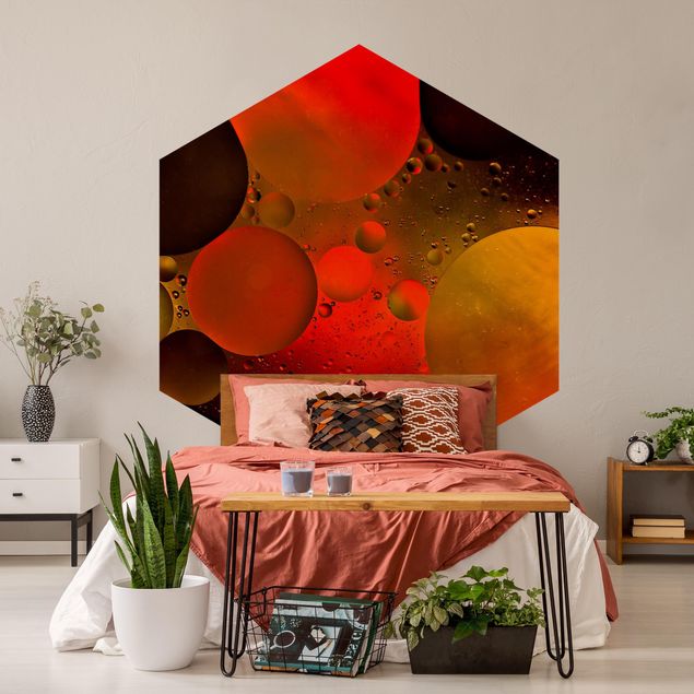 Hexagon Mustertapete selbstklebend - Astronomisch