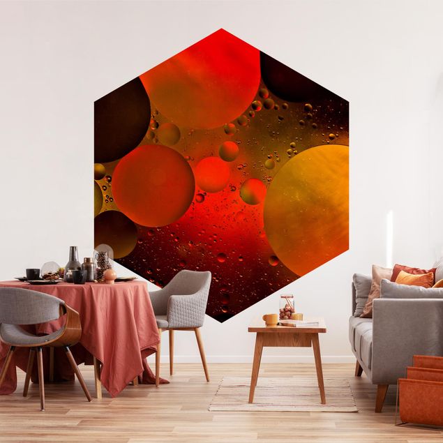 Hexagon Mustertapete selbstklebend - Astronomisch
