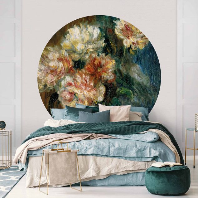 Runde Tapete selbstklebend - Auguste Renoir - Vase Pfingstrosen