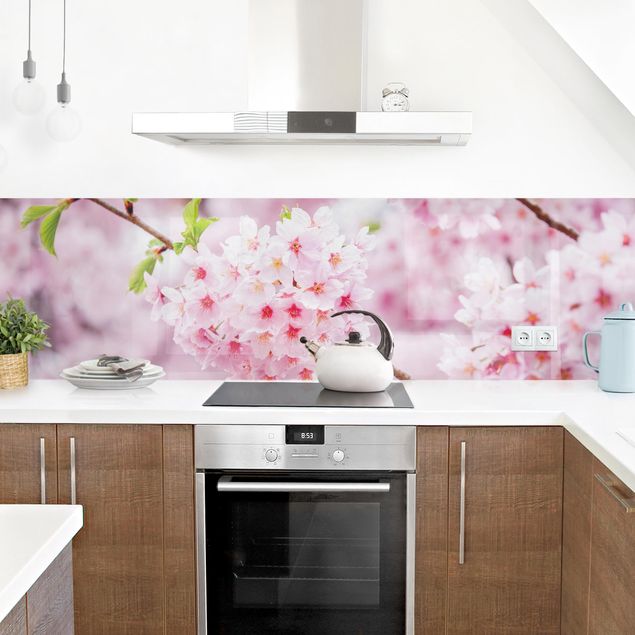 Küchenrückwand - Japanische Kirschblüten