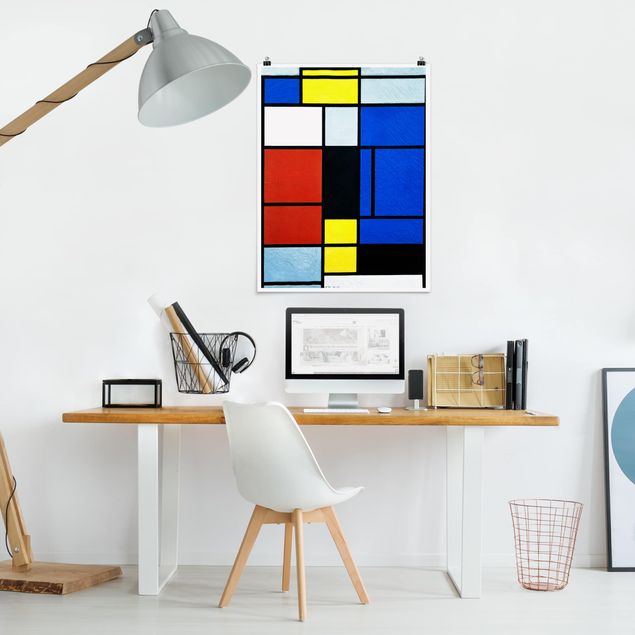 Poster - Piet Mondrian - Tableau No. 1 - Hochformat 3:4
