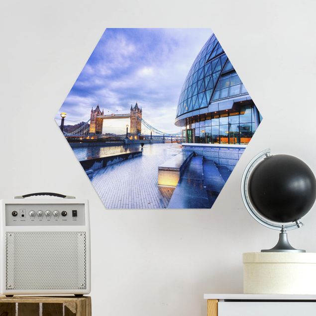 Hexagon Bild Alu-Dibond - Cityhall London