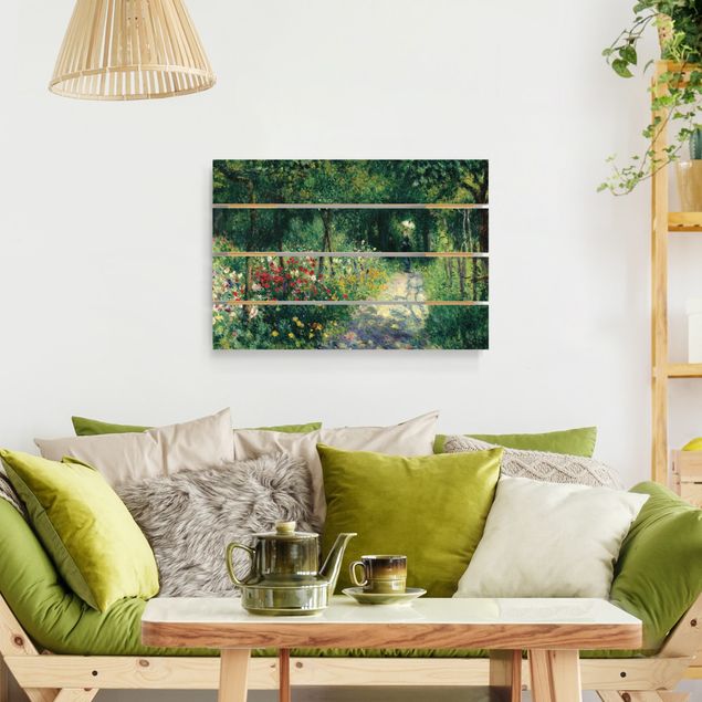 Holzbild - Auguste Renoir - Frauen im Garten - Querformat 2:3