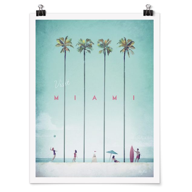 Poster - Reiseposter - Miami - Hochformat 4:3