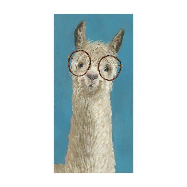 Teppich Esszimmer Lama mit Brille I