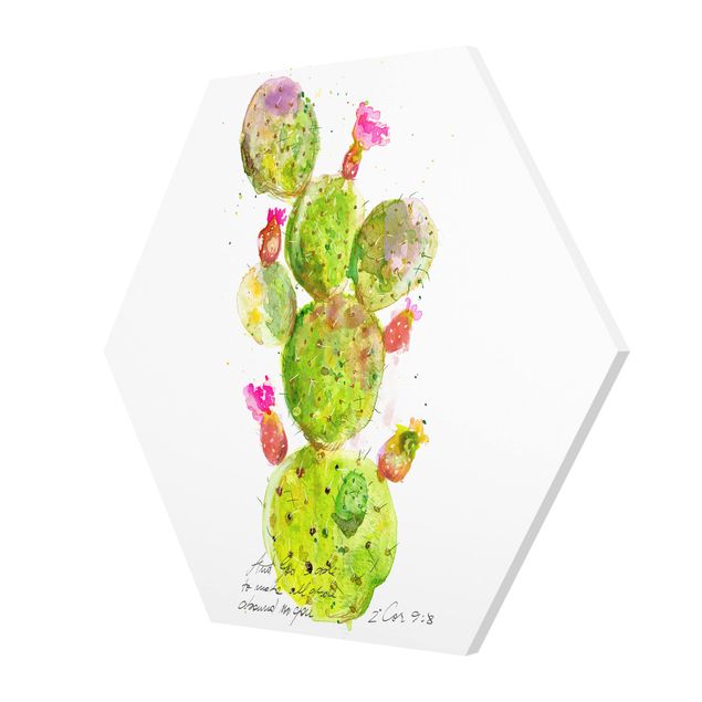 Hexagon Bild Forex - Kaktus mit Bibellvers III