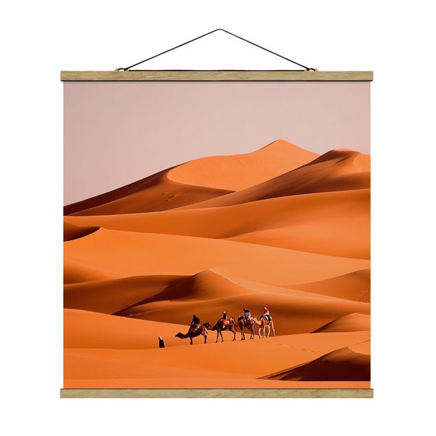 Stoffbild mit Posterleisten - Namib Desert - Quadrat 1:1