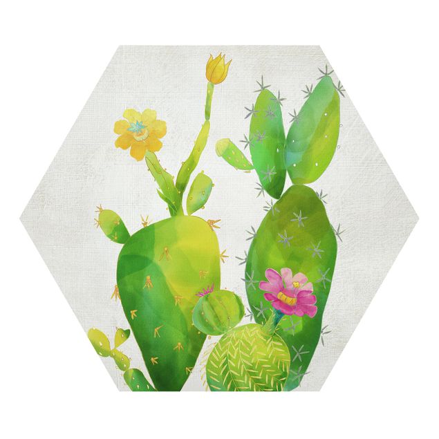 Hexagon Bild Forex - Kaktusfamilie rosa gelb