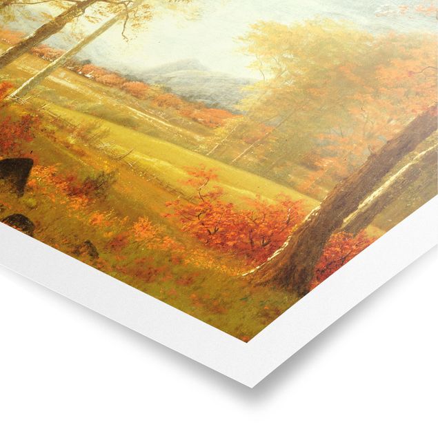 Poster - Albert Bierstadt - Herbst in Oneida County, New York - Hochformat 3:4