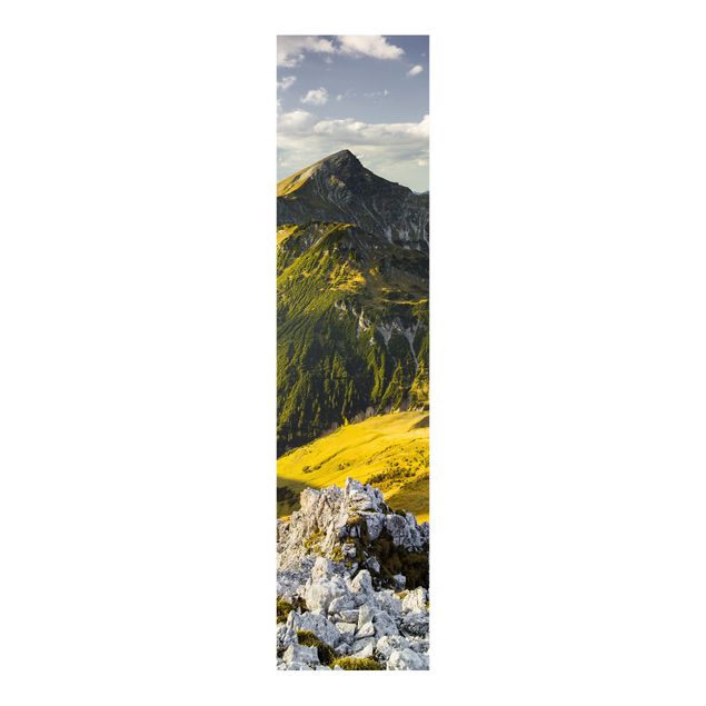 Schiebegardinen Set - Berge und Tal der Lechtaler Alpen in Tirol - Flächenvorhänge
