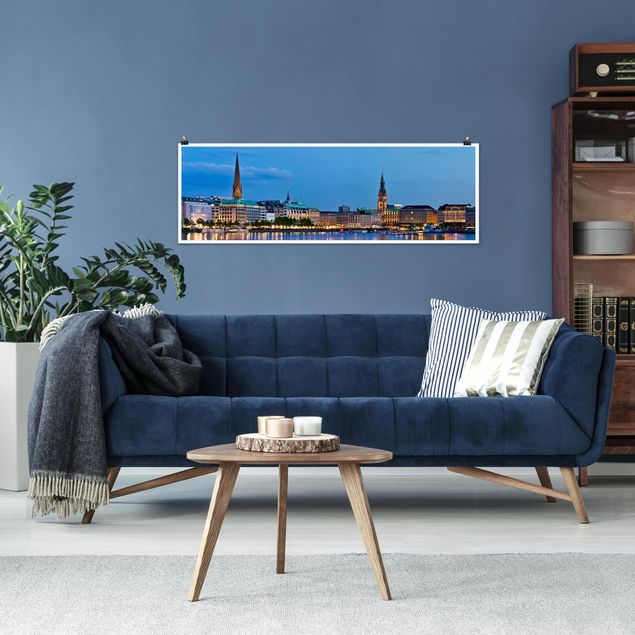 Poster - Hamburg Skyline - Panorama Querformat