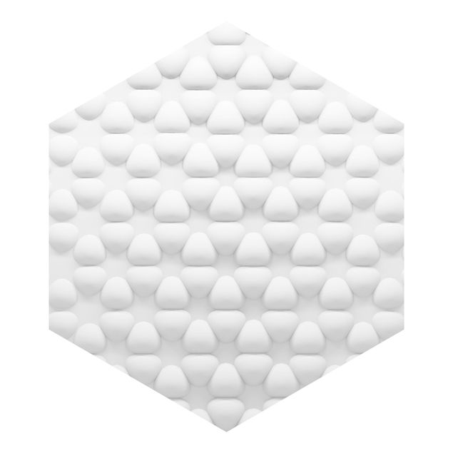 Hexagon Mustertapete selbstklebend - Blütenmuster in 3D