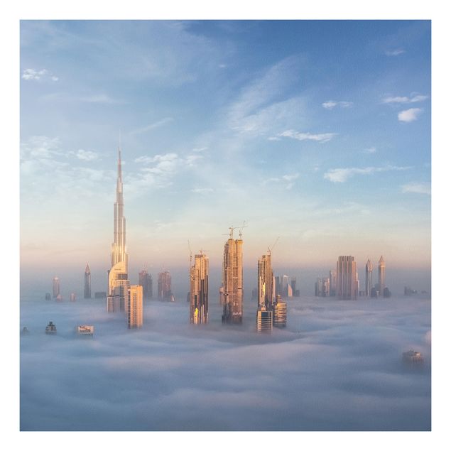 Forex Fine Art Print - Dubai über den Wolken - Quadrat 1:1