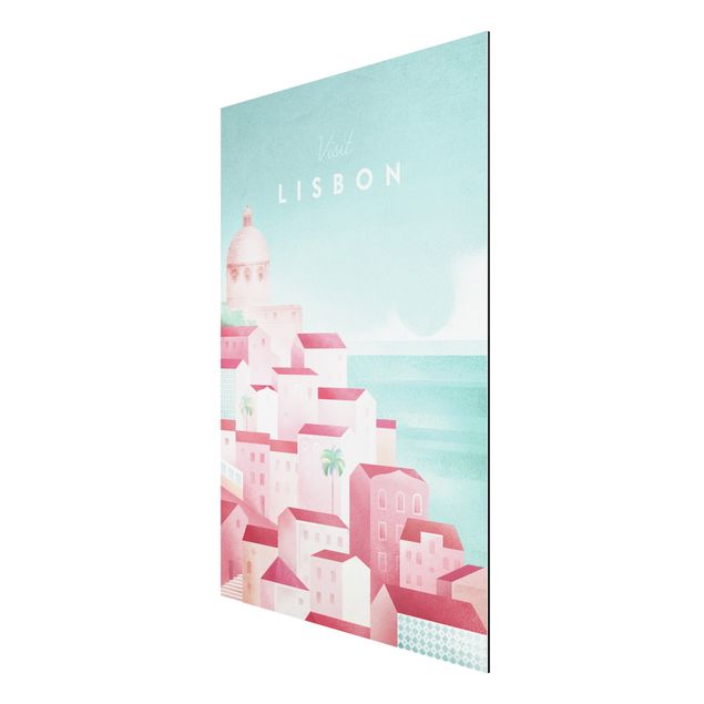 Aluminium Print - Reiseposter - Lissabon - Hochformat 3:2