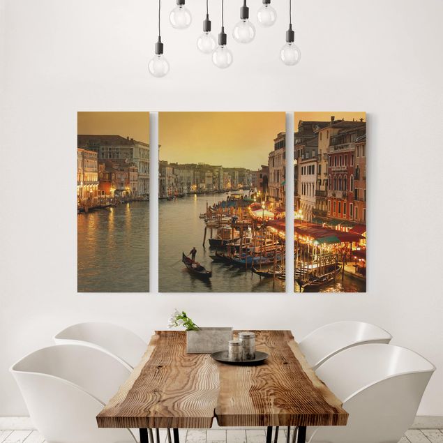 Leinwandbild 3-teilig - Großer Kanal von Venedig - Triptychon