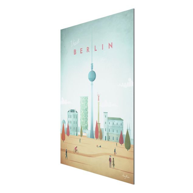 Aluminium Print - Reiseposter - Berlin - Hochformat 3:2