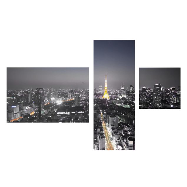 Leinwandbild 3-teilig - Tokio - Collage 2