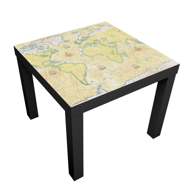 Möbelfolie für IKEA Lack - Klebefolie World Map