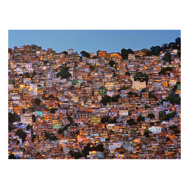 Forex Fine Art Print - Rio de Janeiro Favela Sonnenuntergang - Querformat 3:4