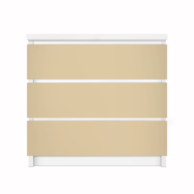 Möbelfolie für IKEA Malm Kommode - Klebefolie Colour Light Brown