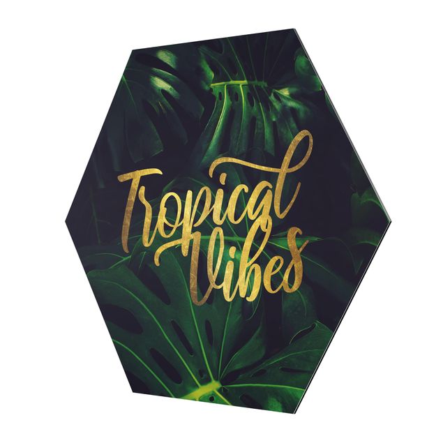 Hexagon Bild Alu-Dibond - Dschungel - Tropical Vibes