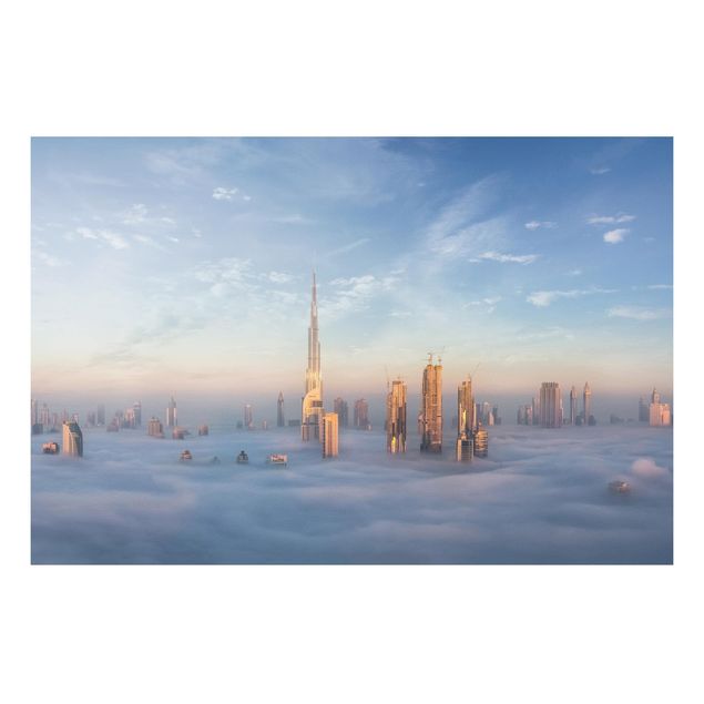 Forex Fine Art Print - Dubai über den Wolken - Querformat 2:3