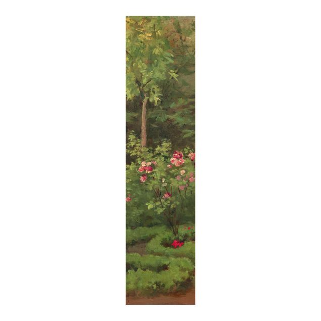 Schiebegardinen Set - Camille Pissarro - Ein Rosengarten - 3 Flächenvorhänge