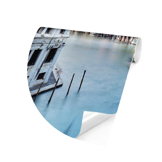 Runde Tapete selbstklebend - Canale Grande Blick von der Rialtobrücke Venedig