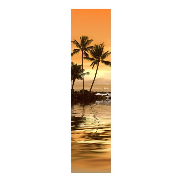 Schiebegardinen Set - Caribbean Sunset I - Flächenvorhänge