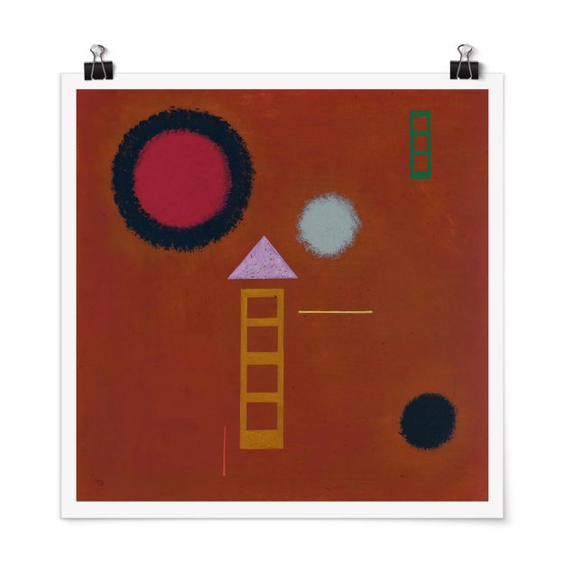 Poster - Wassily Kandinsky - Beruhigt - Quadrat 1:1