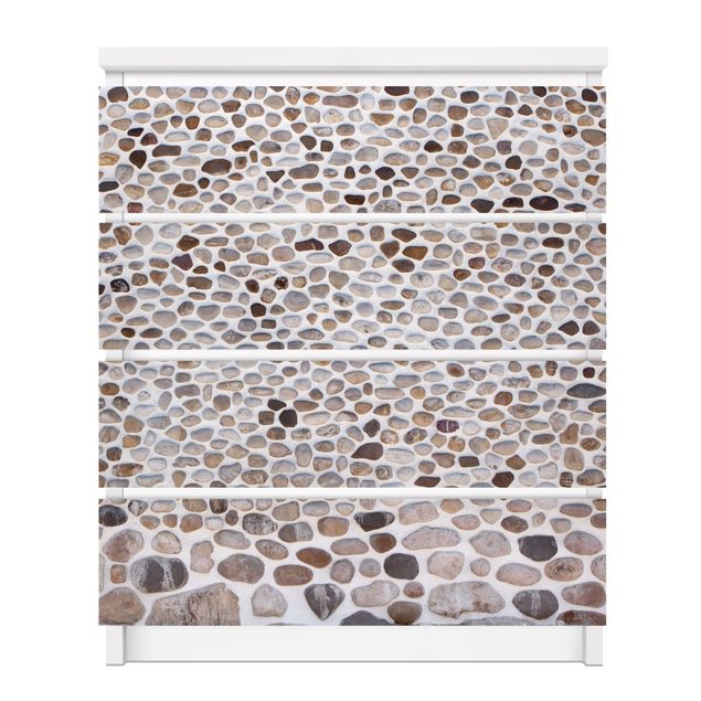 Möbelfolie für IKEA Malm Kommode - selbstklebende Folie Andalusische Steinmauer
