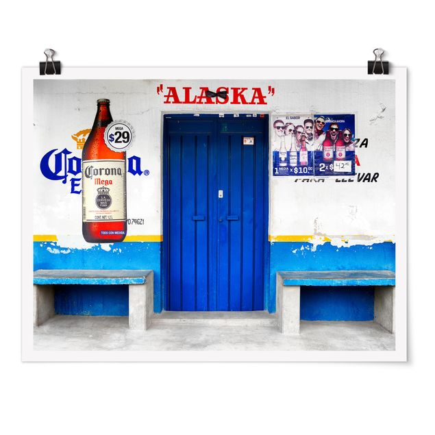 Poster - ALASKA Blue Bar - Querformat 3:4