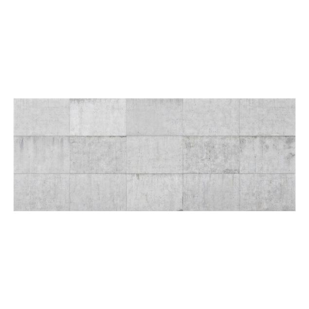 Spritzschutz Glas - Beton Ziegeloptik grau - Panorama - 5:2