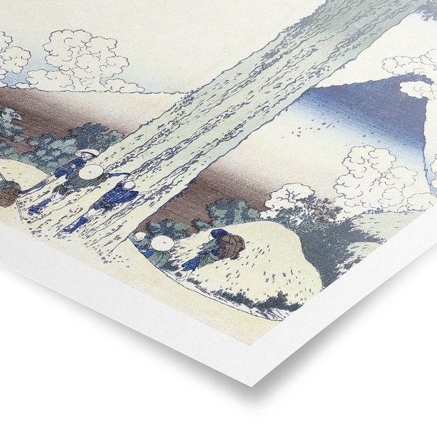 Poster - Katsushika Hokusai - Mishima Pass in der Provinz Kai - Querformat 3:4