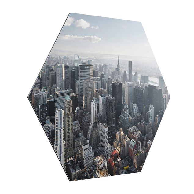 Hexagon Bild Alu-Dibond - Upper Manhattan New York City