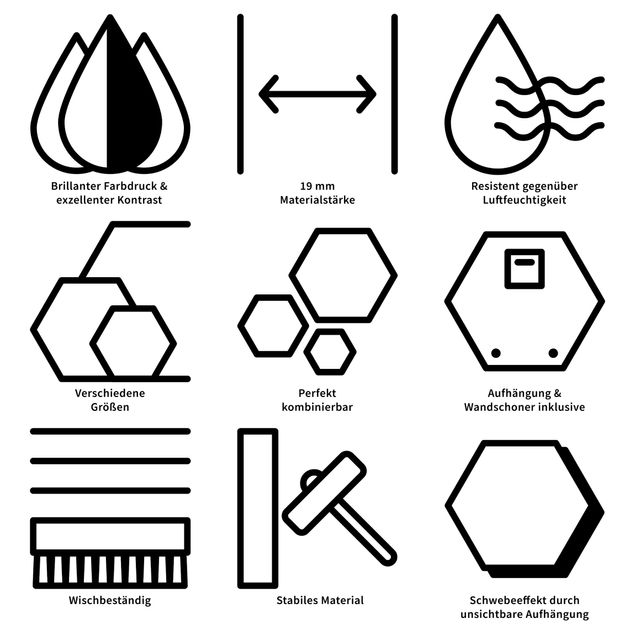 Hexagon Bild Forex - Line Art Frauenakt Schwarz Weiß