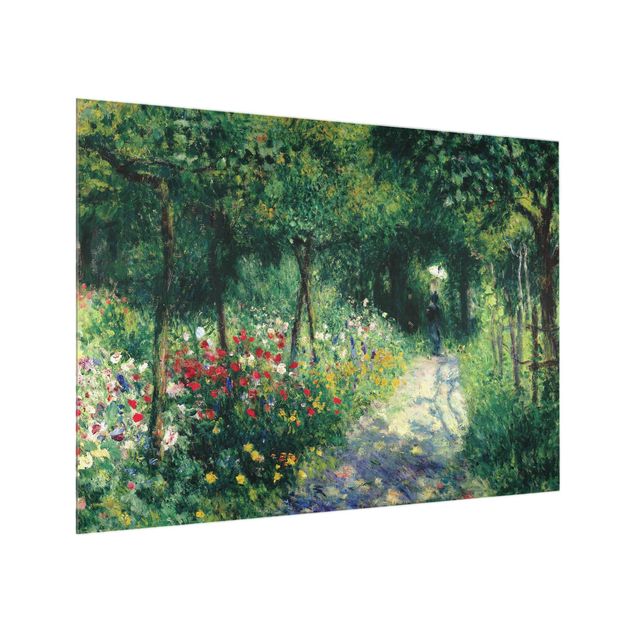 Glas Spritzschutz - Auguste Renoir - Frauen im Garten - Querformat - 4:3