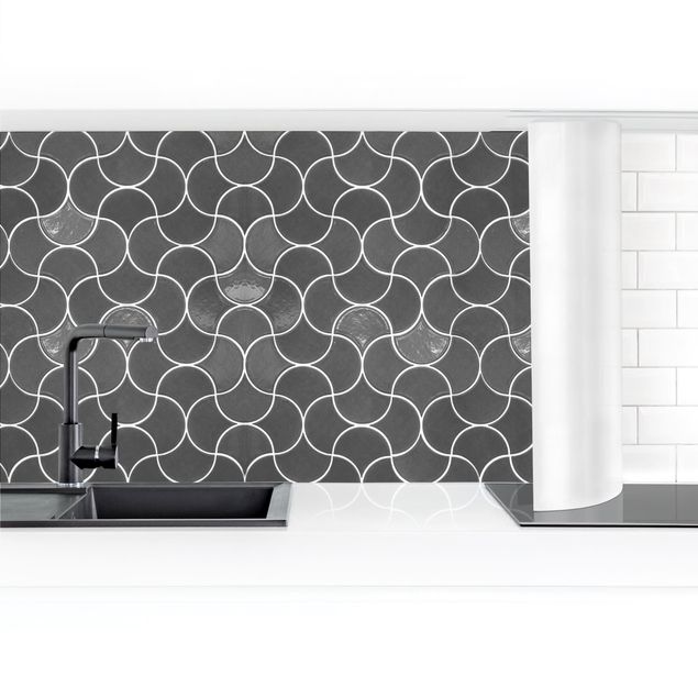 Küchenrückwand - Keramikfliesen - Grau