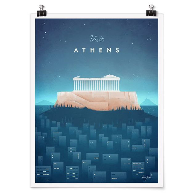 Poster - Reiseposter - Athen - Hochformat 4:3