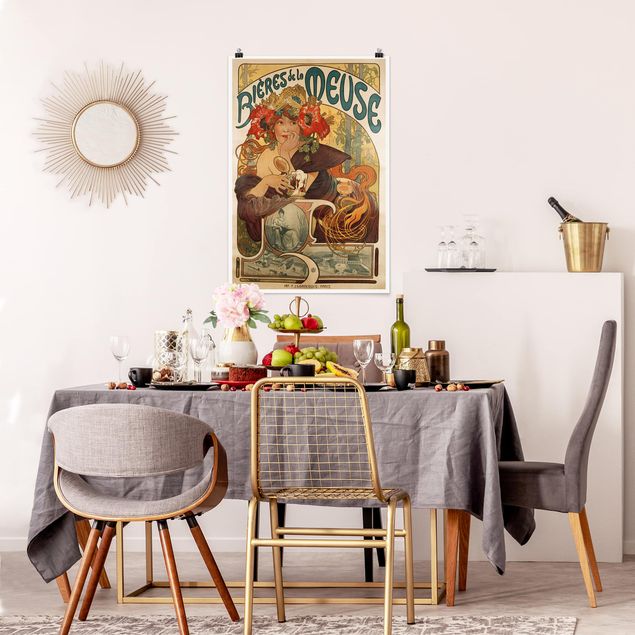 Poster - Alfons Mucha - Plakat für La Meuse Bier - Hochformat 3:2