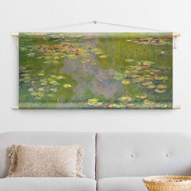 Wandtuch Kunst Claude Monet - Grüne Seerosen