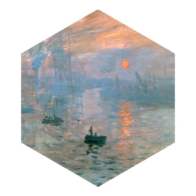 Hexagon Mustertapete selbstklebend - Claude Monet - Impression