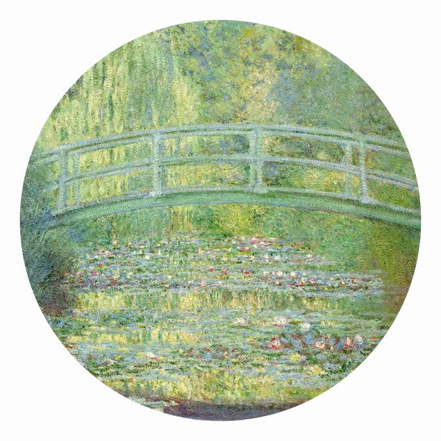 Runde Tapete selbstklebend - Claude Monet - Japanische Brücke