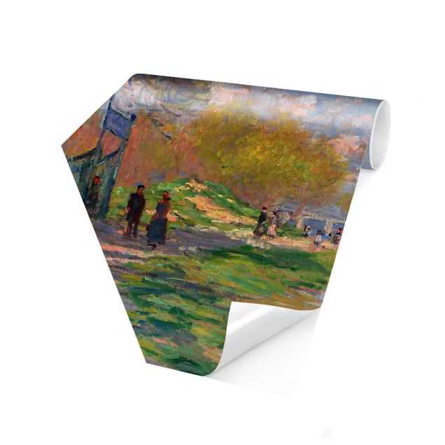 Hexagon Mustertapete selbstklebend - Claude Monet - Seine